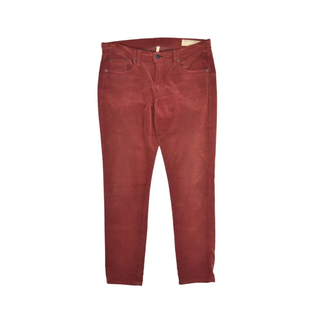 Rag & Bone Pants Womens 31 Red Clay Skinny Corduroy Stretch 31x28 Made in USA